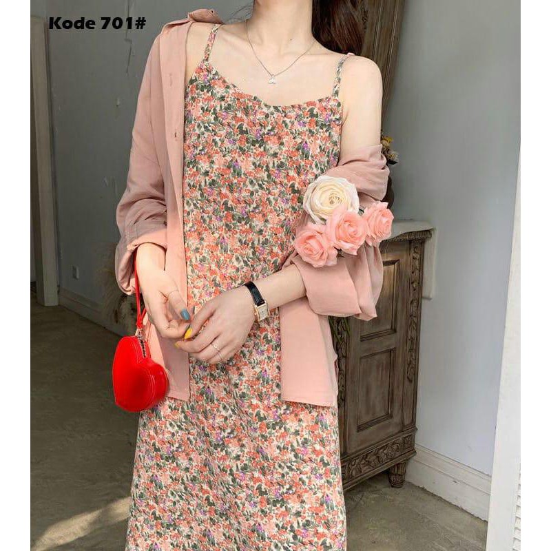 701#DRES TENGTOP BUNGA // DRES IMPORT // DRES TERBARU//fashion Bunga