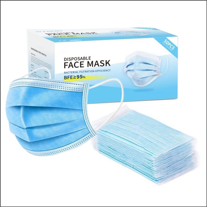 MASKER 3 PLY / MASKER KESEHATAN / FACE MASK / ISI 50 PCS