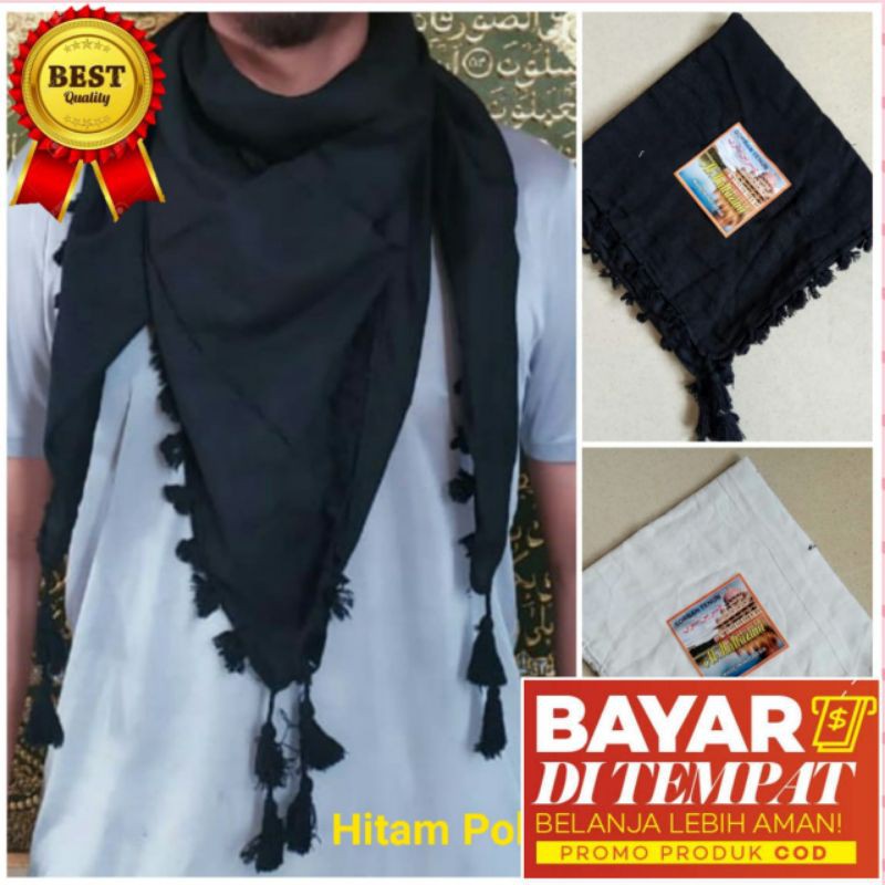 Sorban Haji Sorban Berkualitas-Hitam polos