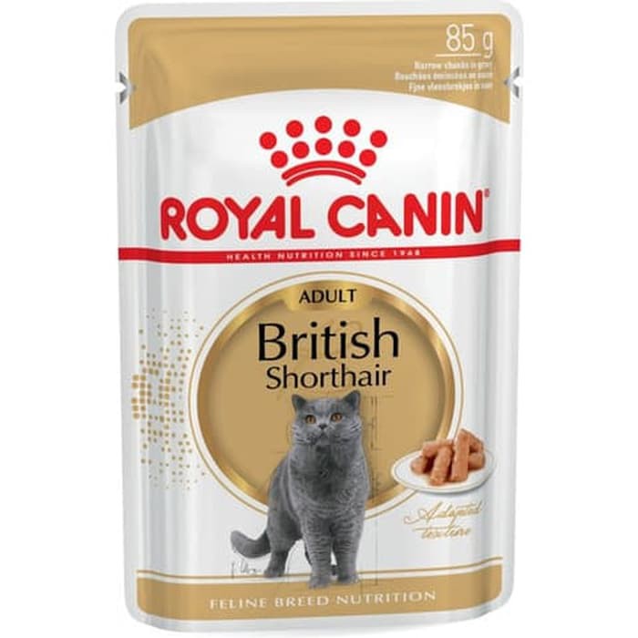 MAKANAN KUCING ROYAL CANIN POUCH BRITISH SHORTHAIR ADULT 85GR 85 GR CATFOOD CAT FOOD