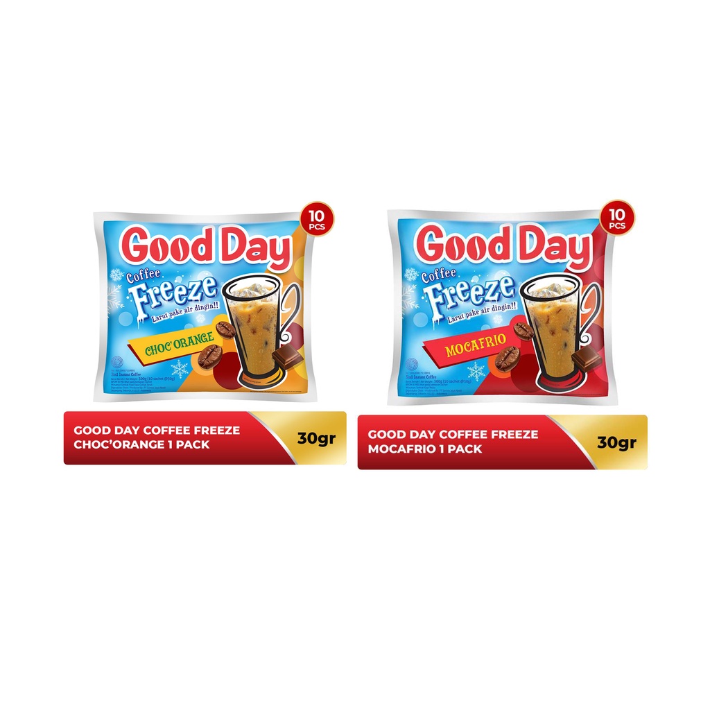 

Gooday Freeze Bag 10Sachet*30gr/Coffee/Kopi Bubuk Rasa/Kopi Susu