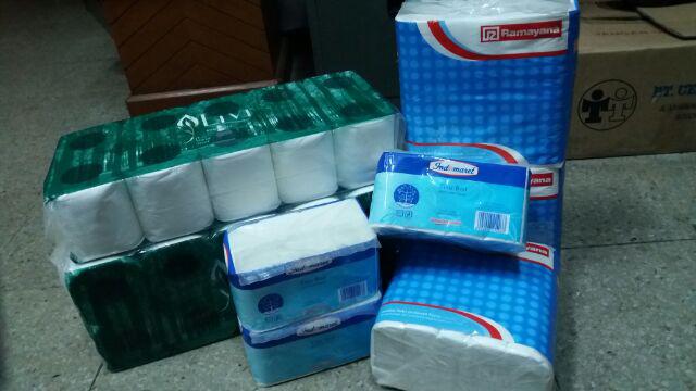 6 Pack Indomaret Correless Embossed Bathroom Tissue 4 Pcs/pack / Tissue Toilet Tanpa Core