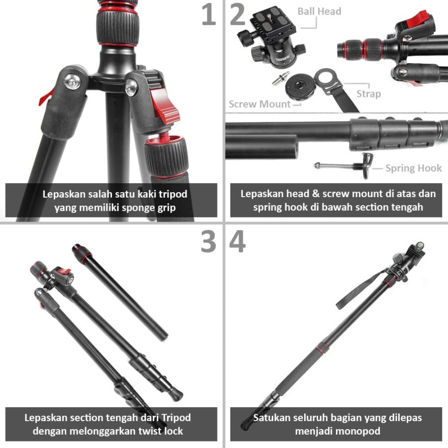 TRIPOD MONOPOD TAKARA ROVER 66 PAKET T054