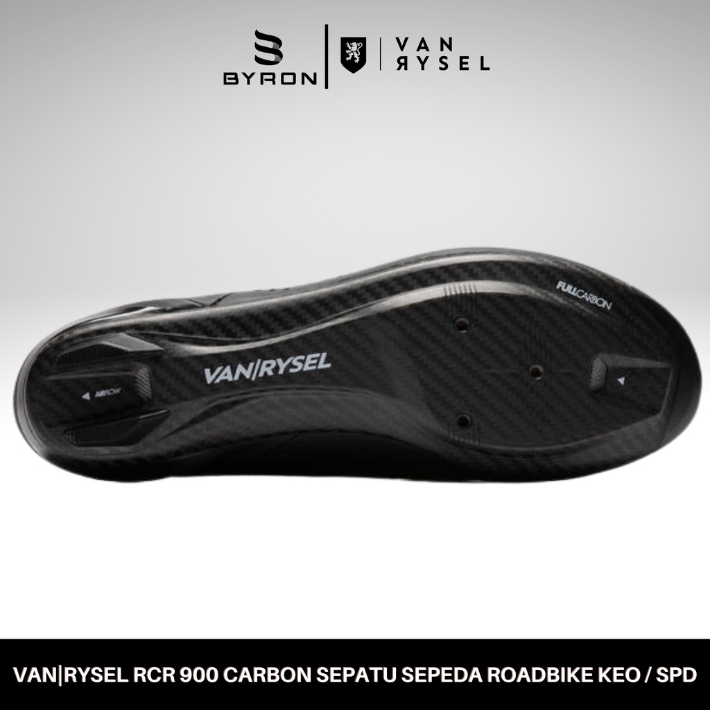 VANRYSEL Sepatu Sepeda Sol Carbon RCR900 Roadbike Cleat KEO LOOK / SPD