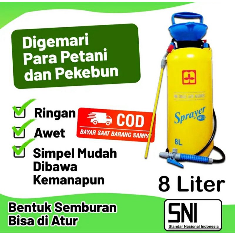 MASPION Tangki Semprot 8Liter / Sprayer Manual Disenfektan Hama Tanaman