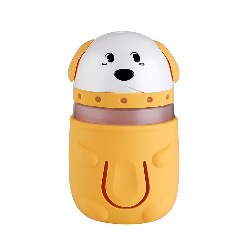 USB Cute Mini Cartoon Pet Dog Ultrasonic Humidifier Colorful Night Light LED Lamp - 165ml