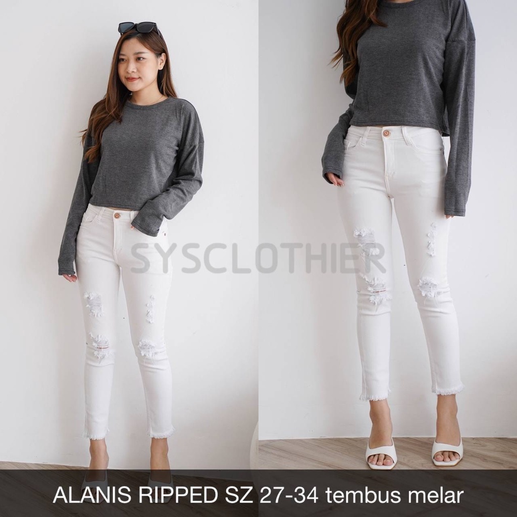 CELANA JEANS WANITA ALANIS RIPPED-SYS CLOTHIER