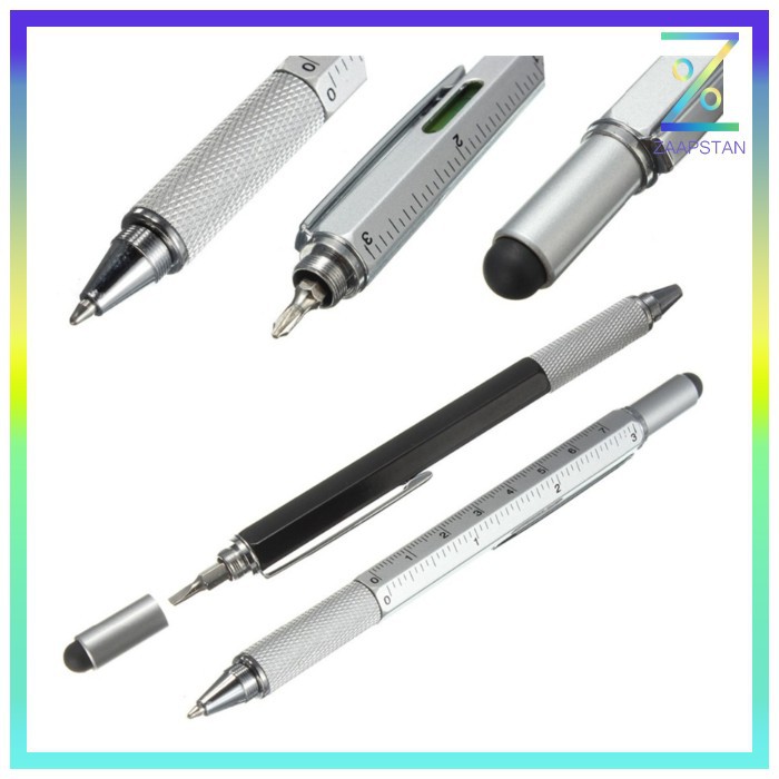 Taffware Pena Multifungsi Plastik Stylus + Penggaris +