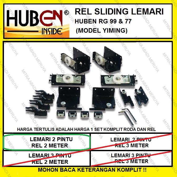 Huben RG99 RG77 2 Pintu 2 Meter Rel sliding Lemari Rel Yiming