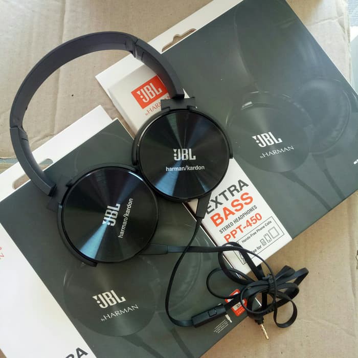 JBL PPT-450 PPT 450 HEADSET BANDO JBL 450 HEADPHONE STEREO EXTRA BASS
