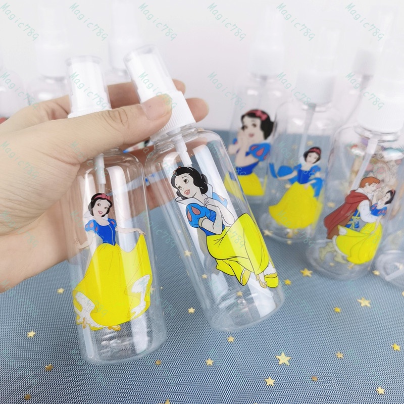 Magic789 Princess Alice Cinderella Snow White Spray Bottle Plastic Cartoon Travel Size Bottles 100ML