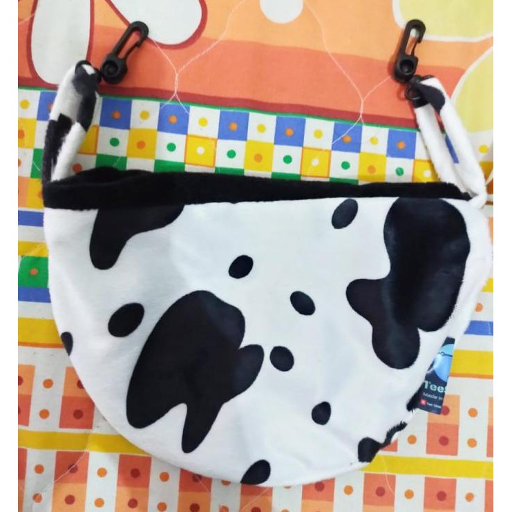 PERAWATAN HEWAN DORAEMON SLEEPING POUCH SUGAR GLIDER BED POUCH SUGAR GLIDER AKSESORIS - SAPI HITAM