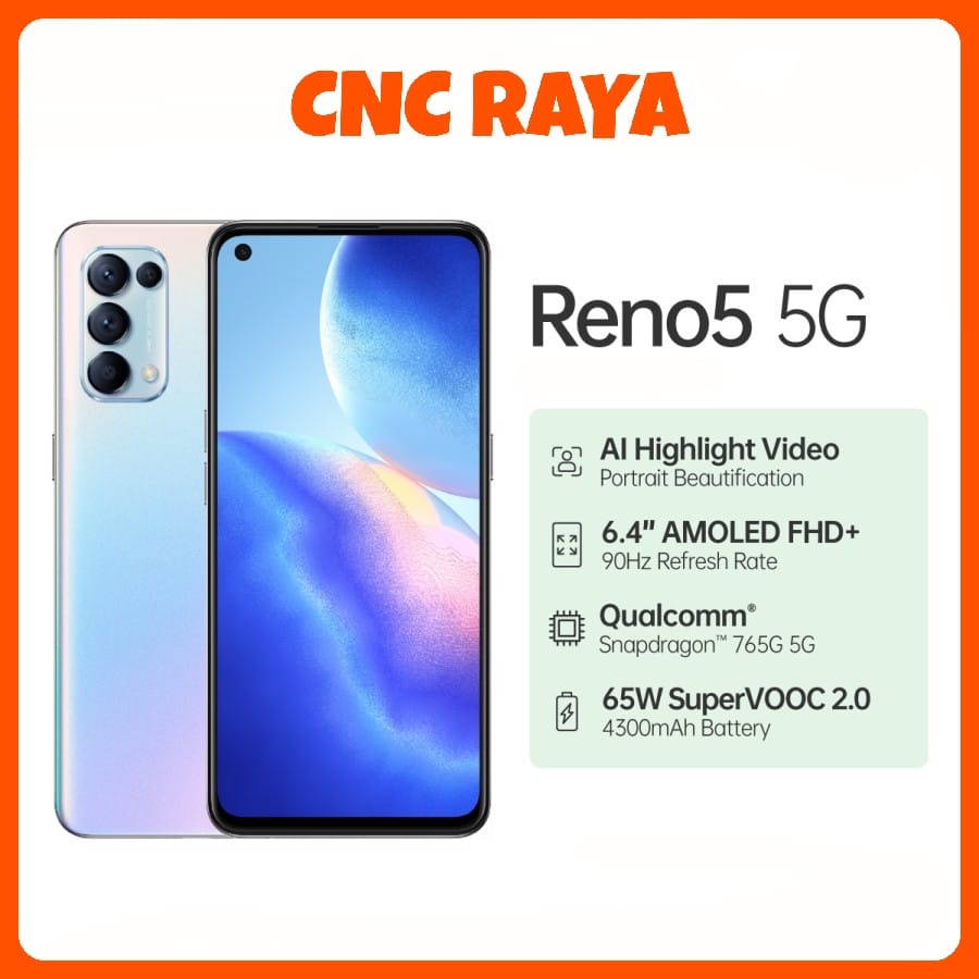 Oppo Reno 5 5G 8/128 - Garansi Resmi