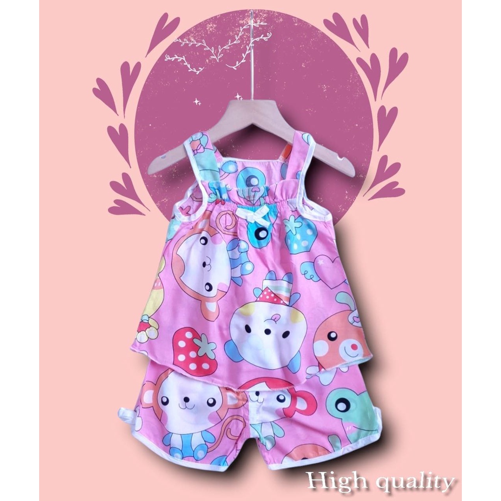 Promo !! Setelan anak perempuan impport/Pakaian  import  anak perempuan/setelan animation doll cute uk 0bln-1th