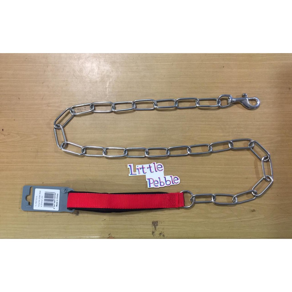 Rantai Tali Tuntun Stainless Steel Long Link Chain Lead w Plain Nylon