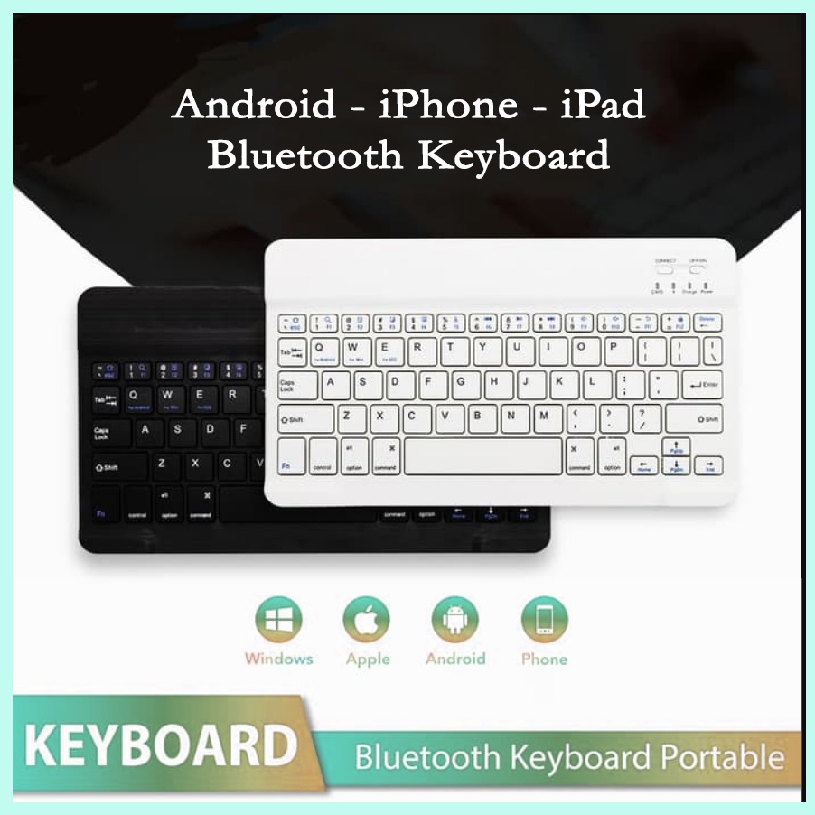 Wireless Slim Keyboard Bluetooth iPad Tablet Tab Android Mac Windows hp laptop IOS PC 5.0