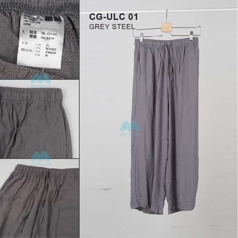 Kulot Wanita - Drape Kulot Wide Pants Relaco [CG-ULC 01]-CG-ULC 01 GREY STEEL