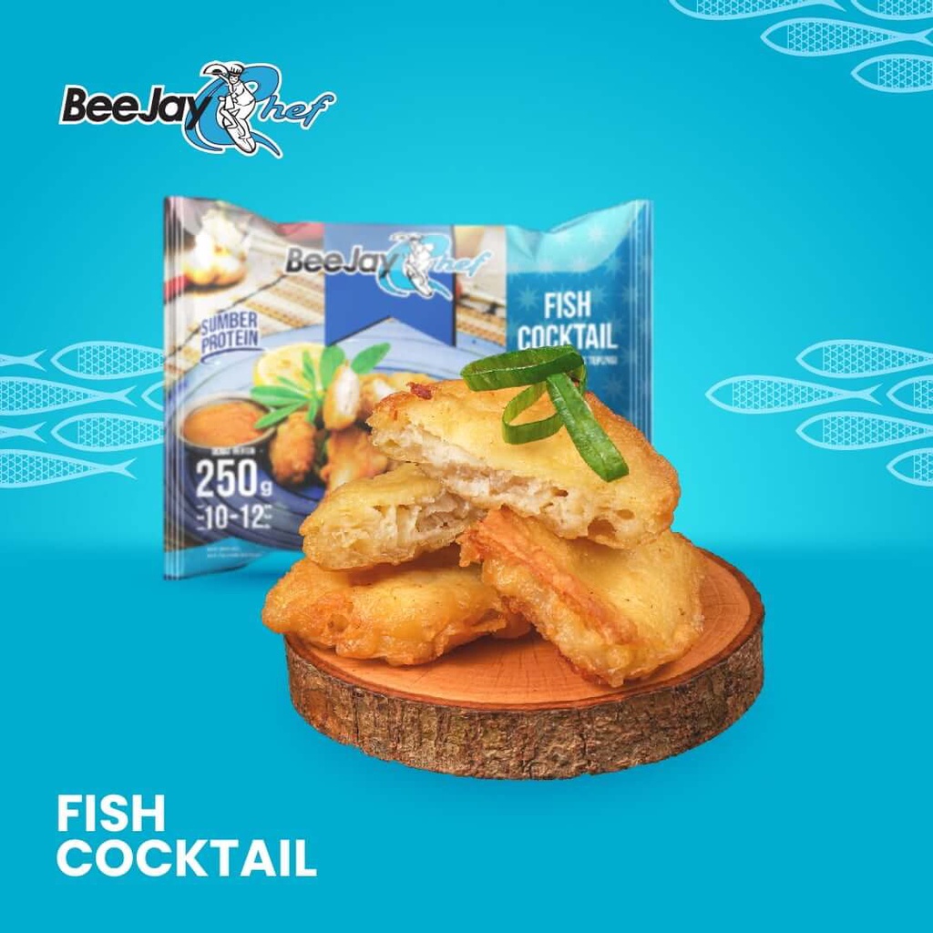 BeeJay Chef Fish Cocktail Ikan Olahan Lapis Tepung 500 Gram Frozen Food