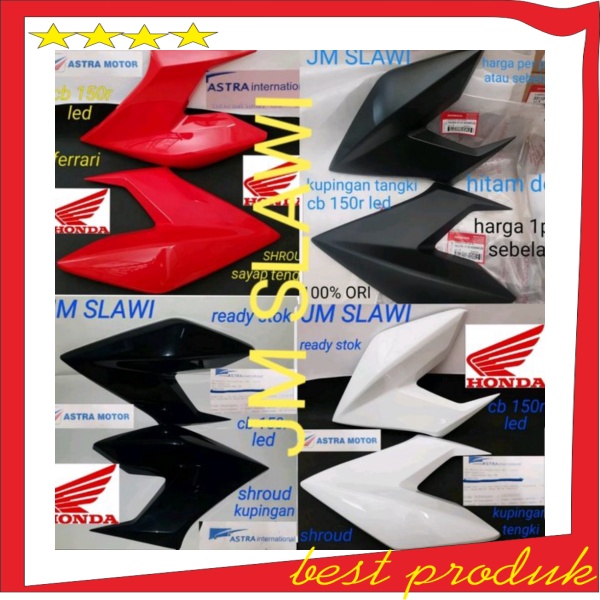 cover shroud cover kupingan tangki depan sayap tangki depan cb 150 led cb 150r new 2016-2018 ori ahm