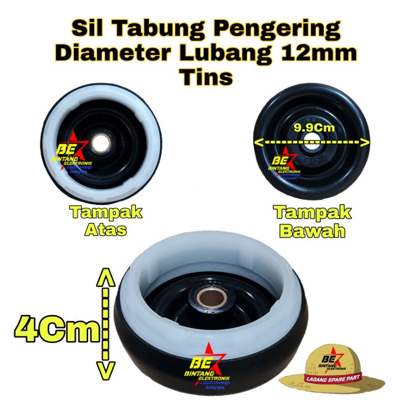 Sil Tabung Pengering Tins 12mm Karet Seal Mesin Cuci Pengering Lubang 12 mm Multi