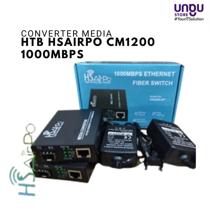 HsAirpo CM1200 1000Mbps Media Converter FO A B