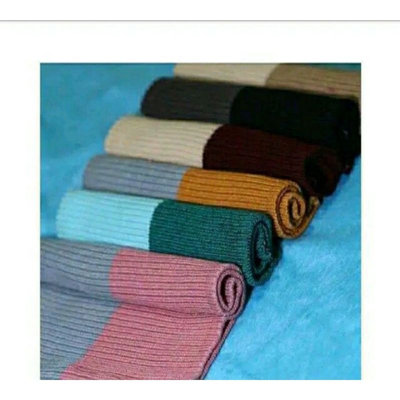 Bandana - Ciput - Inner Rajut 2 Warna / Ciput Rajut Basic Bandana Rajut Two Tone