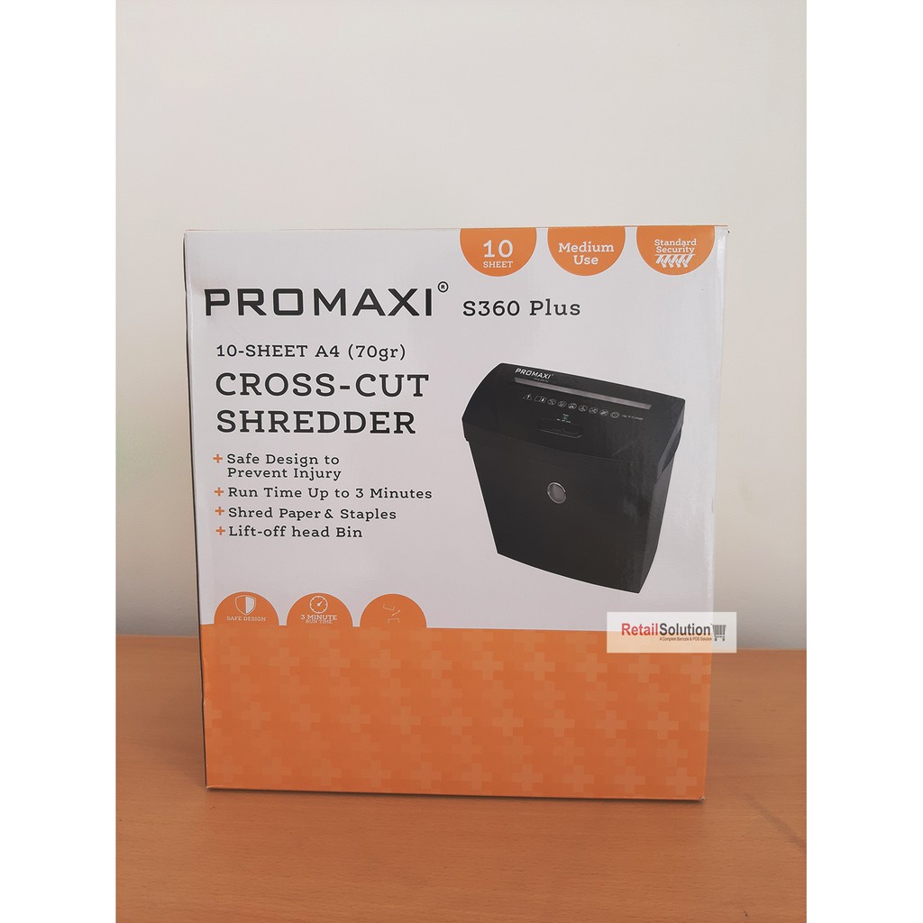 Mesin Penghancur Kertas Cross Cut - PROMAXI S360 Plus Paper Shredder