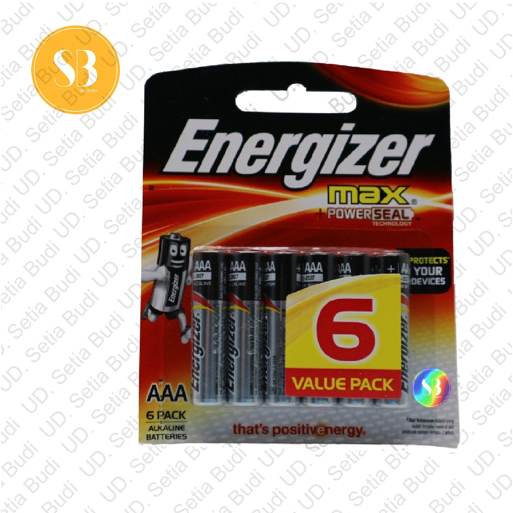 Baterai (battery) Alkaline Energizer AAA (A3) E92 6 pcs