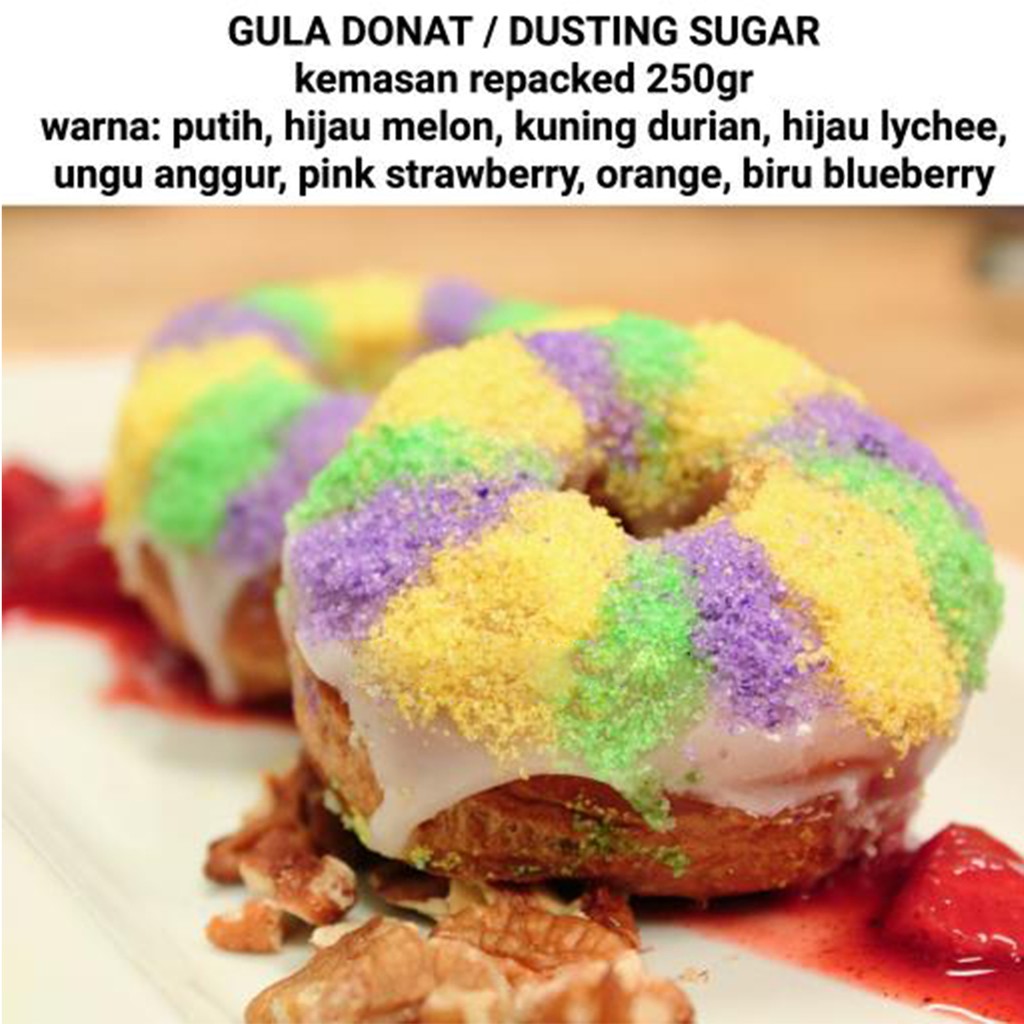 DUSTING SUGAR 100GR - BUMBU TABUR MANIS GULA DEXTROSE DINGIN WARNA WARNI DONAT PUTRI SALJU KUE KERING MINT