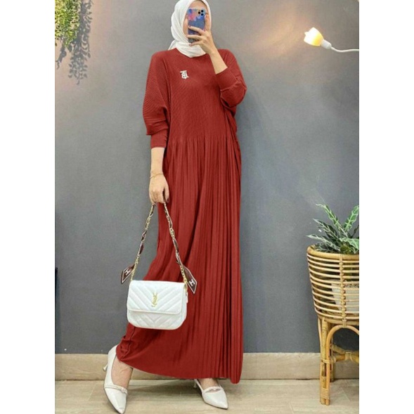 JCZR - Lidya Maxi Jumbo / Maxi Muslimah Fashion / Gamis Knit Murah