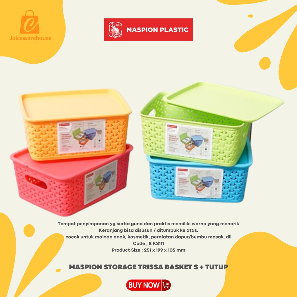 KERANJANG MASPION STORAGE TRISSA BASKET S + TUTUP