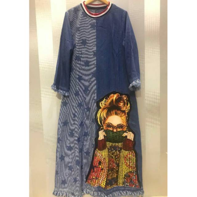 Gamis jeans denim