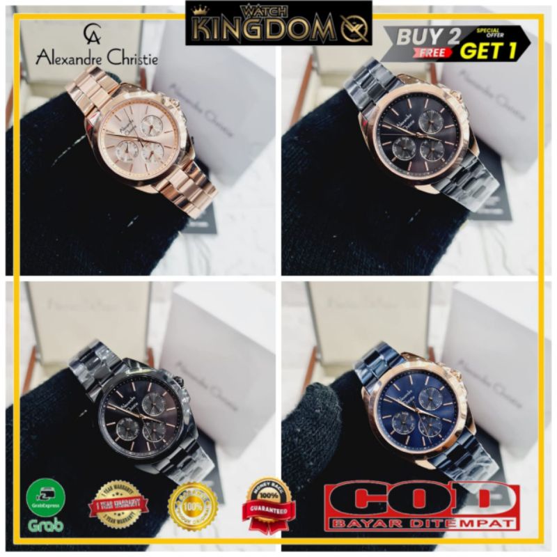 Terbaru Jamtangan wanita Alexandre christie ac2977 / ac 2977 / 2977 Original garansi resmi 1thn