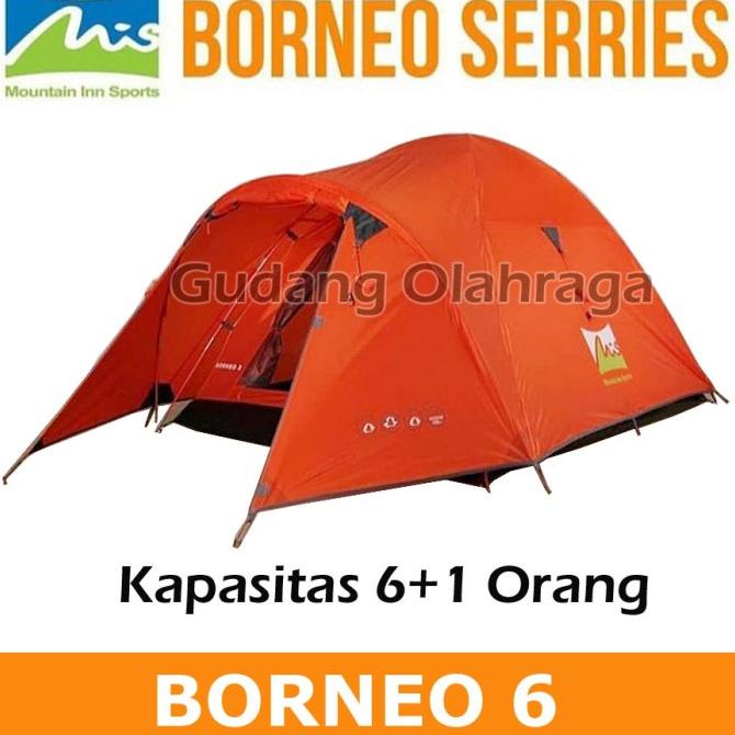 Tenda MIS BORNEO 6 Mountain Inn Sports / Tenda Camping Dome 6 Orang
