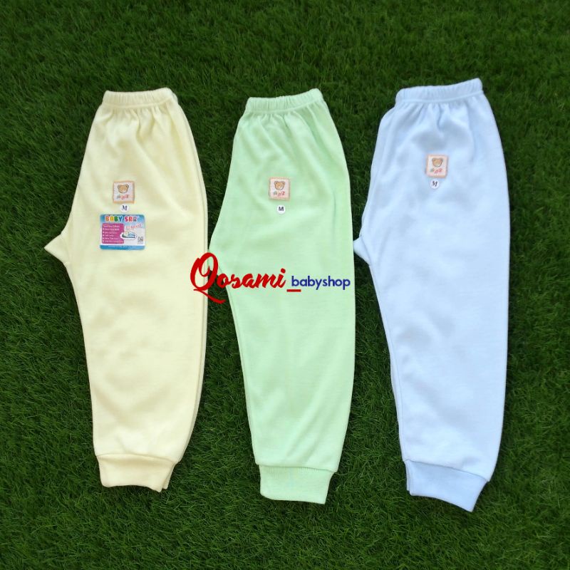 BABY SRR  3 pcs Celana Panjang Bayi Polos Uk M, L, XL SNI