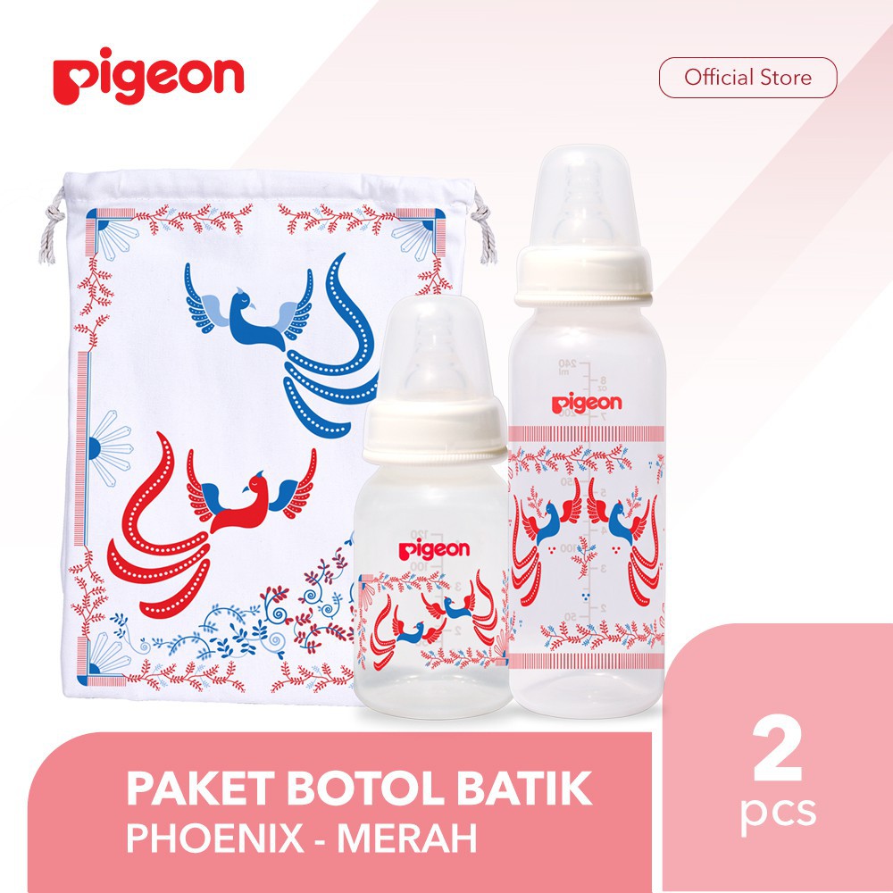 Pigeon Botol Susu PP Batik Phoenix (Tersedia varian warna dan ukuran)