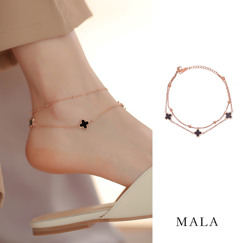 Korean Tianium Steel Anklet  Simple Elegant Jewelry for Women Does Not Fade or Rust