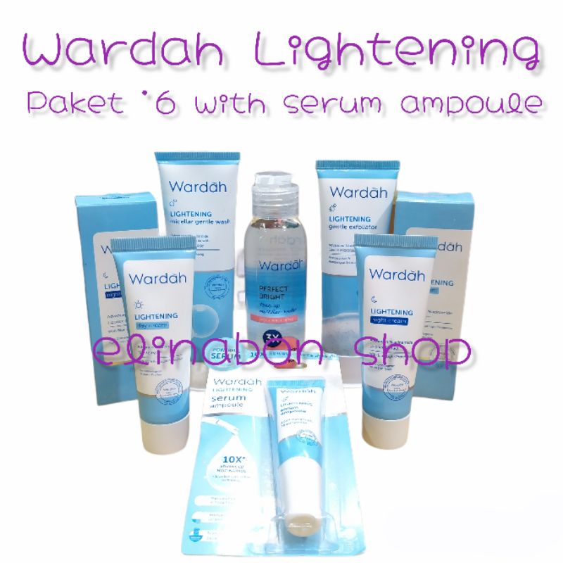 Wardah Lightening Paket '6 with serum ampoule