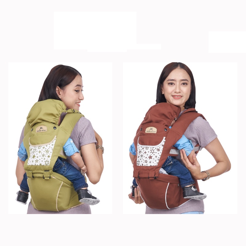 Gendongan Bayi Hipseat / Gendongan Duduk / Gendongan Bayi Depan Moms Baby Luster Series MBG2028-1