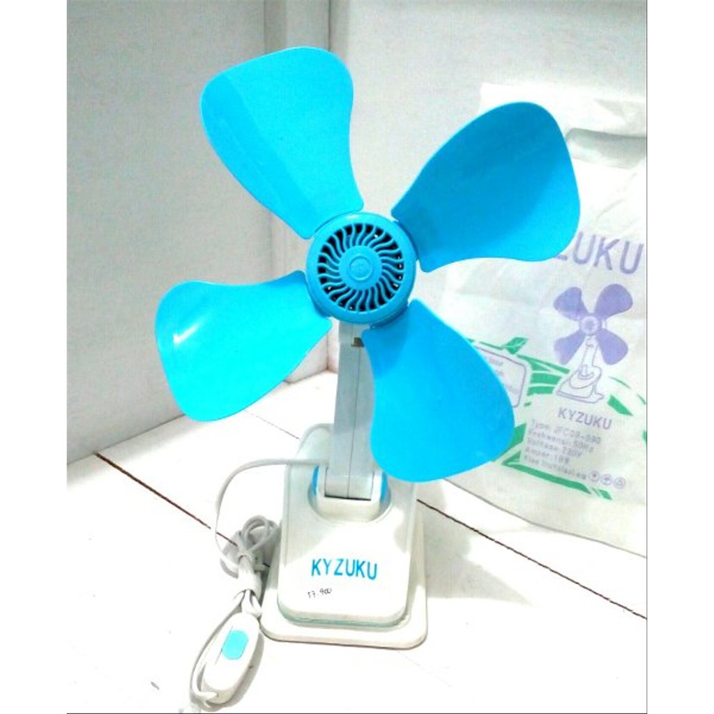 Kipas angin 3in1 kipas kyzuku jepit 18w bisa meja dan dinding 18 Watt 4 baling Biru 18watt 3in1 fan