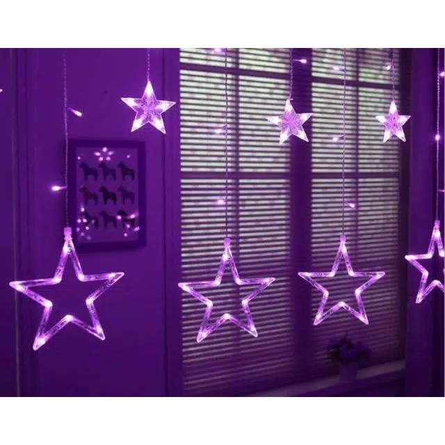 [READY] Lampu Natal Tirai Bintang LED Tumblr Light Tirai | LED Star Curtain Light