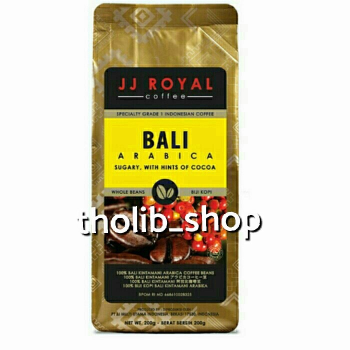

jj royal coffee bali arabica whole bean 200gr