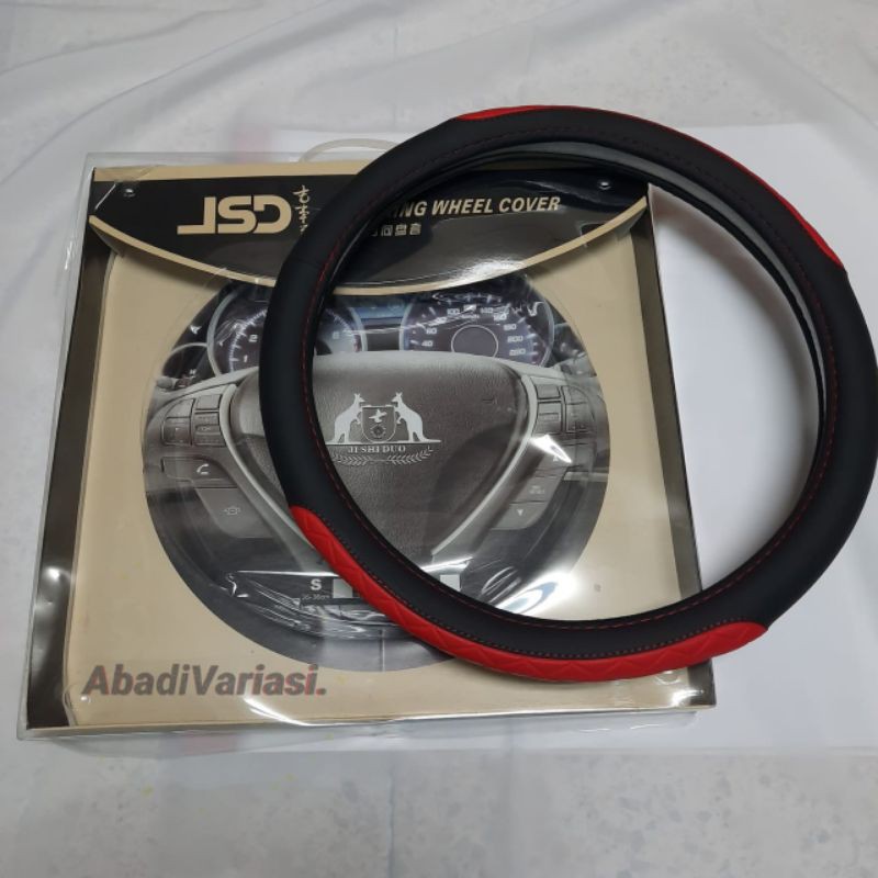 Sarung Stir JSD Mobil Kulit Sintetis Bahan Tebal Universal