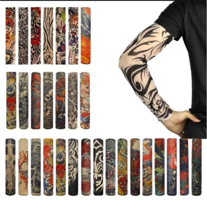 sarung lengan tatto/manset tangan tatto random pria wanita