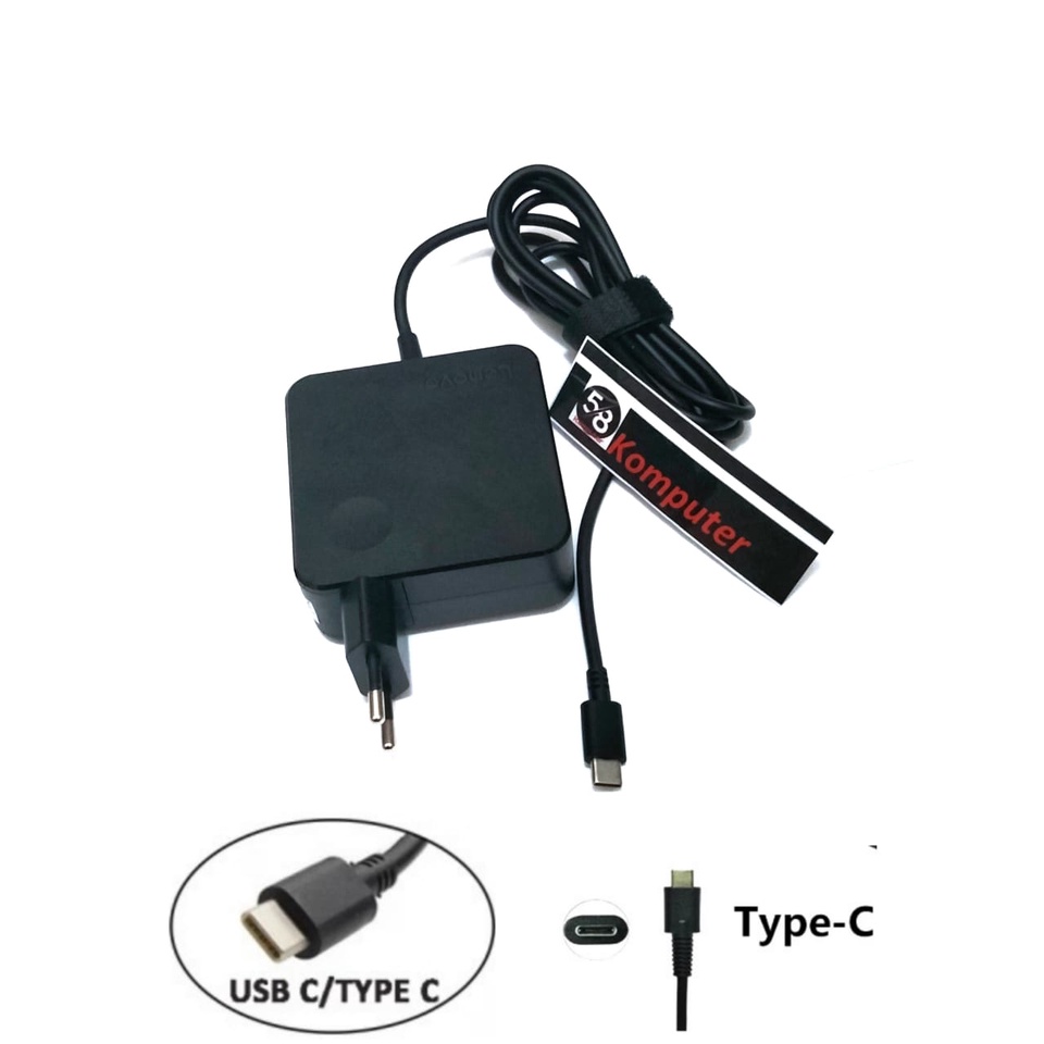 AC Adapter Charger Laptop Lenovo USB-C Original 20V 3.25A 65w  Yoga 910 910-131KB 910-13IKB 920 tipe-C