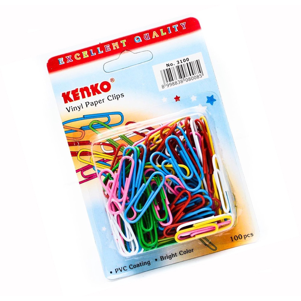 

KENKO COLOR CLIP 3100 / Klip Kertas Warna Warni [ Pack ]