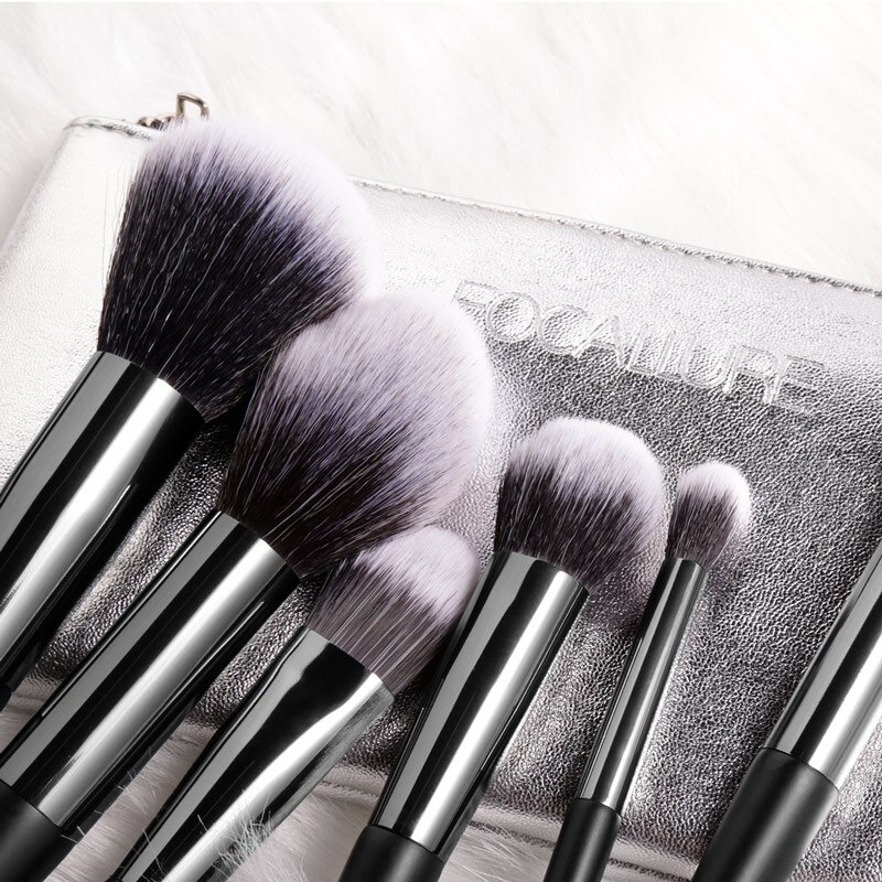 Focallure Brush Set Pouch Isi 10pcs Make Up Set Brush Focallure Profesional Kuas Make Up Focallure Brush Focallure Brush Set Focallure Focallur Focalure Fucallure Focalure Foccalure