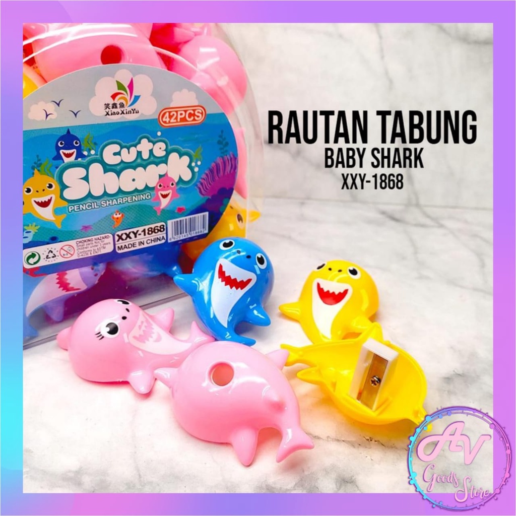 

rautan / orotan / serutan pensil / 1pcs rautan tabung BABY SHARK XXY-1868