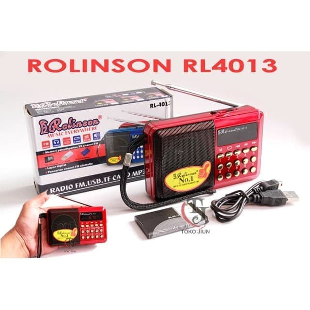 Speaker Rolinson RL4013 USB Micro MP3 FM Radio Antena Vintage | Speker Spiker RL-4013