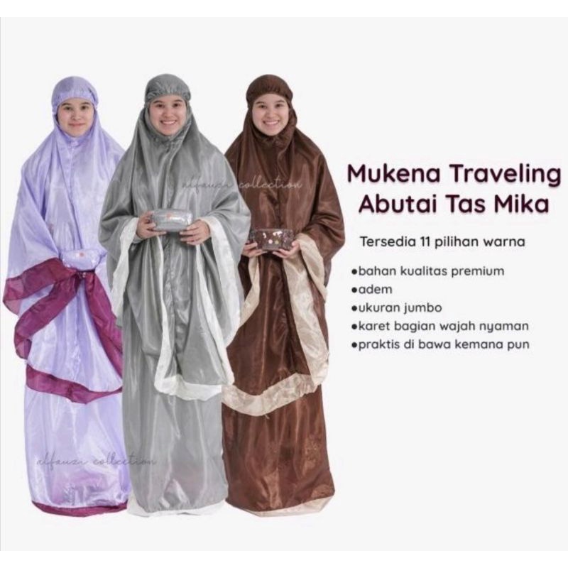 Mukena Satin Rempel Tas Mika ll Mukena Traveling